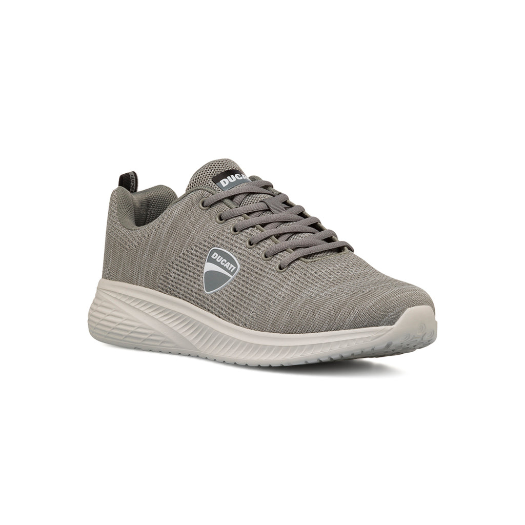 Sneakers grigie da Uomo in tessuto e con logo Ducati