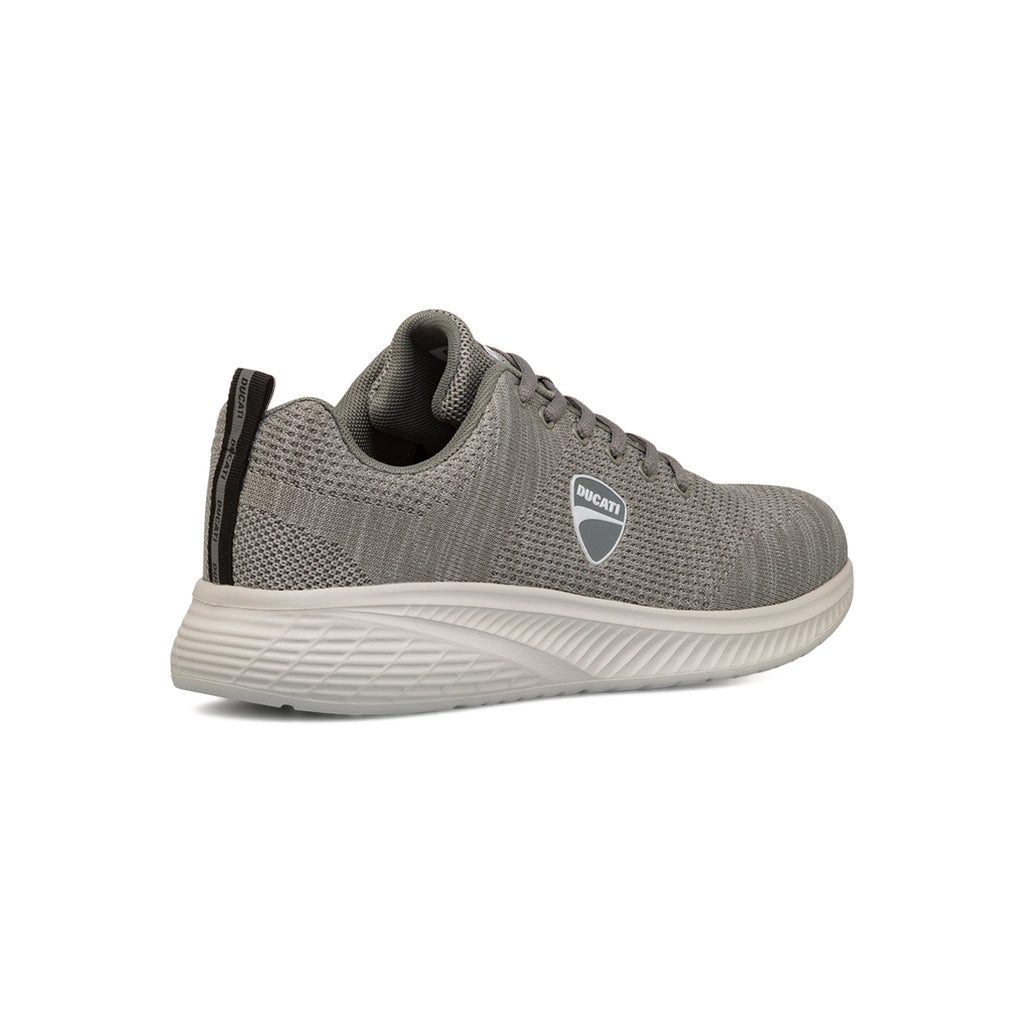 Sneakers grigie da Uomo in tessuto e con logo Ducati