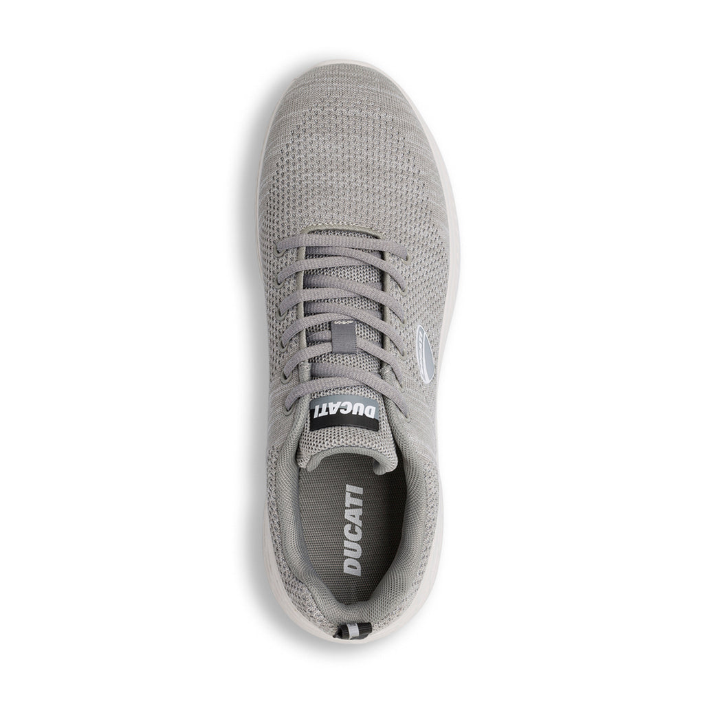 Sneakers grigie da Uomo in tessuto e con logo Ducati