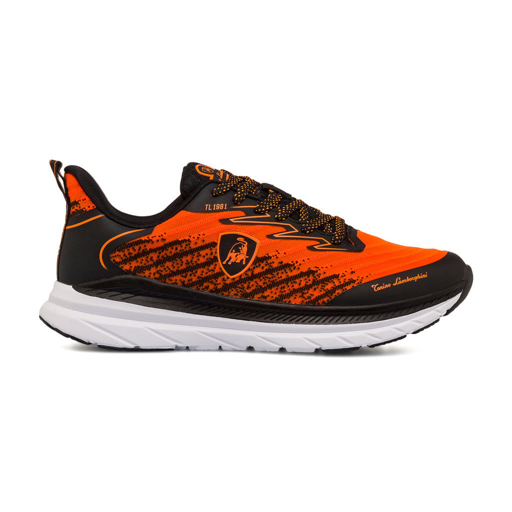 Sneakers arancioni e nere da Uomo con logo Tonino Lamborghini Raptorkick Signature