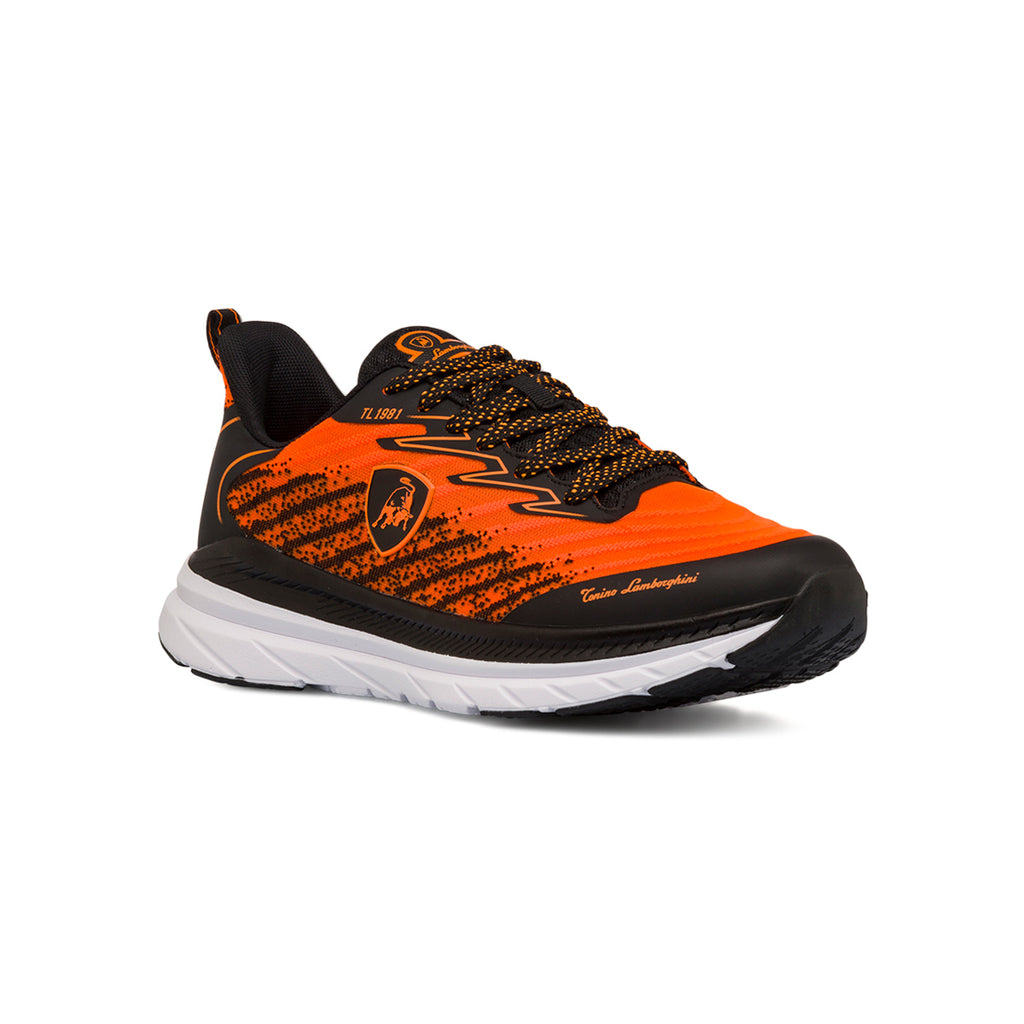 Sneakers arancioni e nere da Uomo con logo Tonino Lamborghini Raptorkick Signature