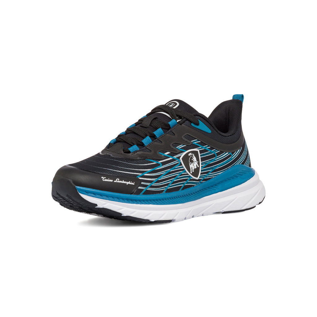 Scarpe da running nere da Uomo con sfumature azzurre Tonino Lamborghini
