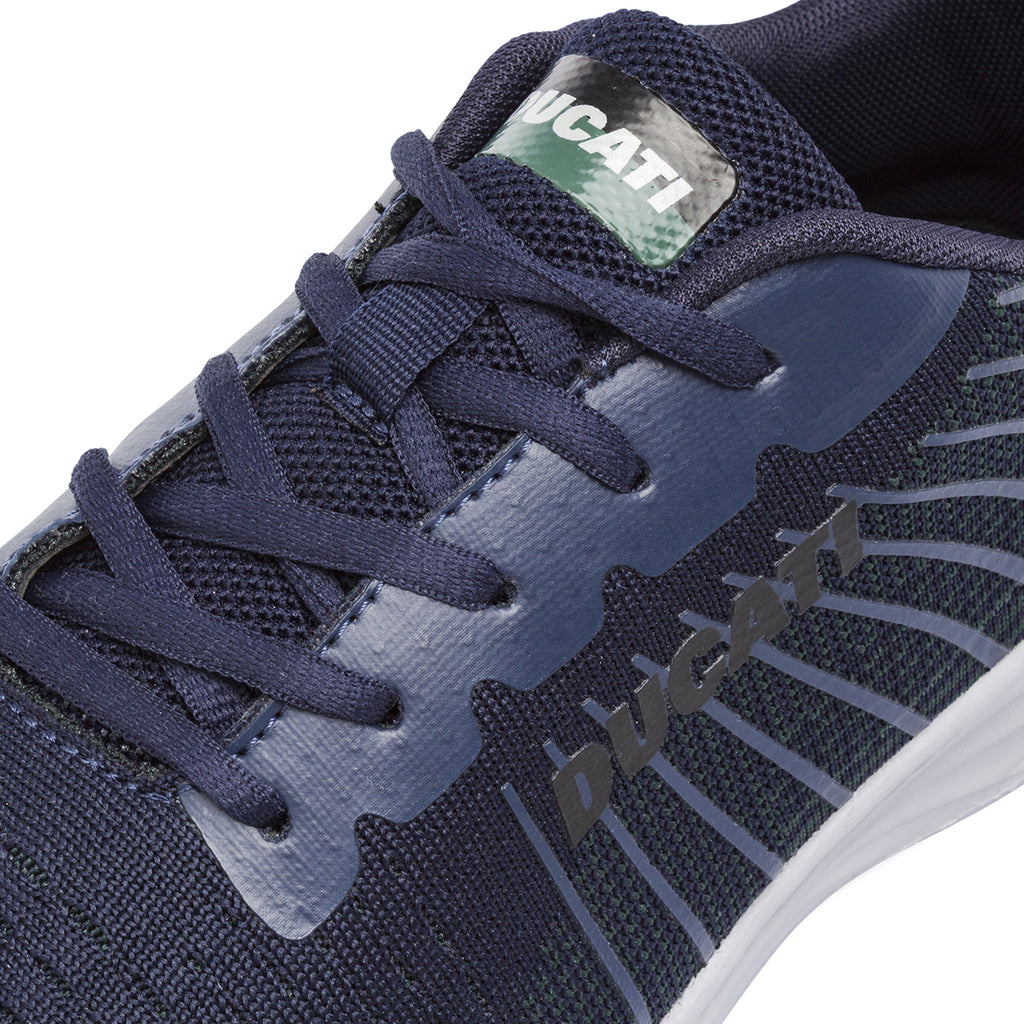 Scarpe da ginnastica blu da Uomo in tessuto Ducati