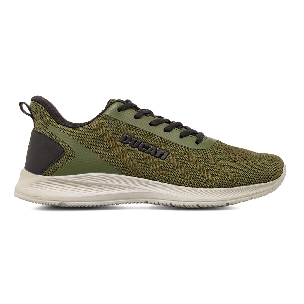 Sneakers da Uomo Verdi con Dettagli Neri e Suola in contrasto Ducati