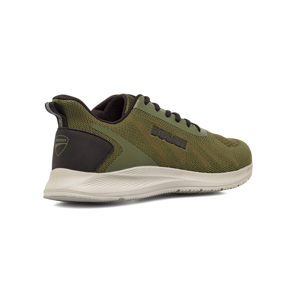 Sneakers da Uomo Verdi con Dettagli Neri e Suola in contrasto Ducati