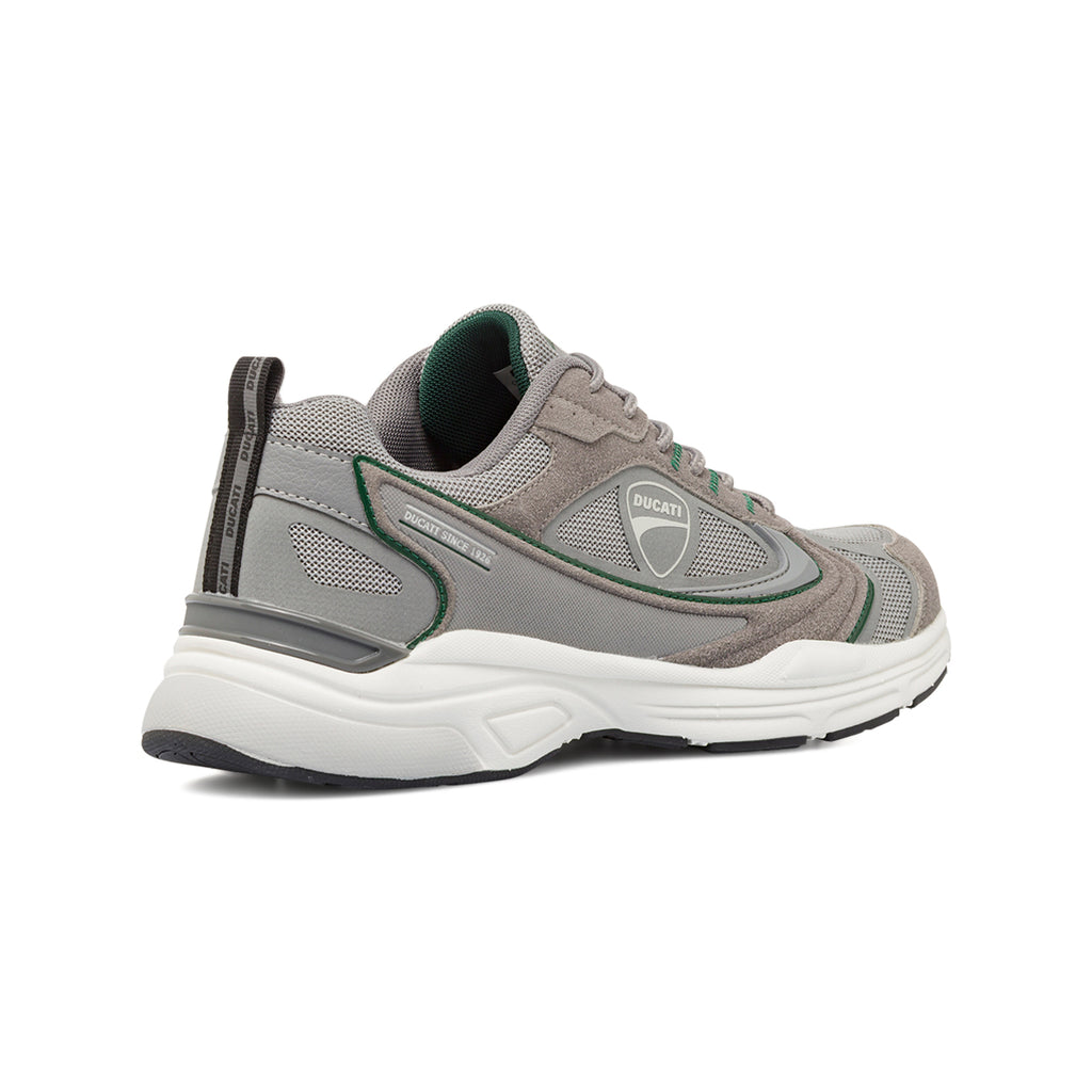 Sneakers da Uomo Grigie con Inserti in contrasto verdi Ducati