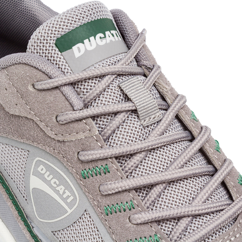 Sneakers da Uomo Grigie con Inserti in contrasto verdi Ducati