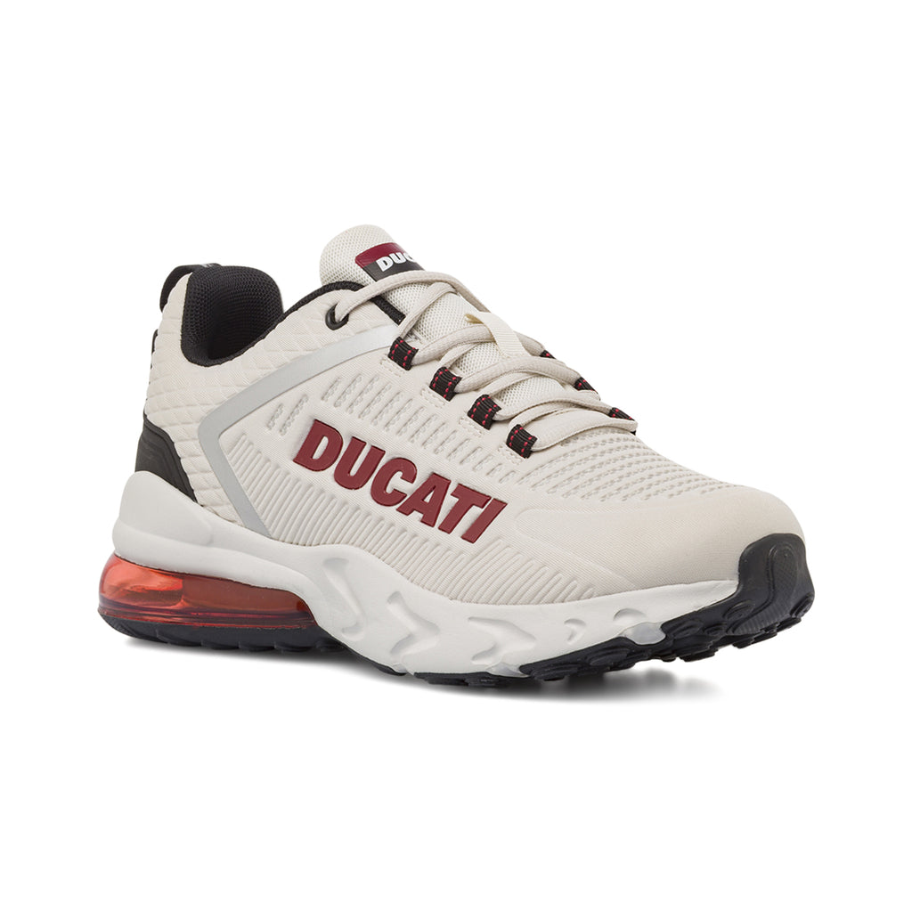 Sneakers da Uomo Bianche con Maxi Logo Rosso Ducati