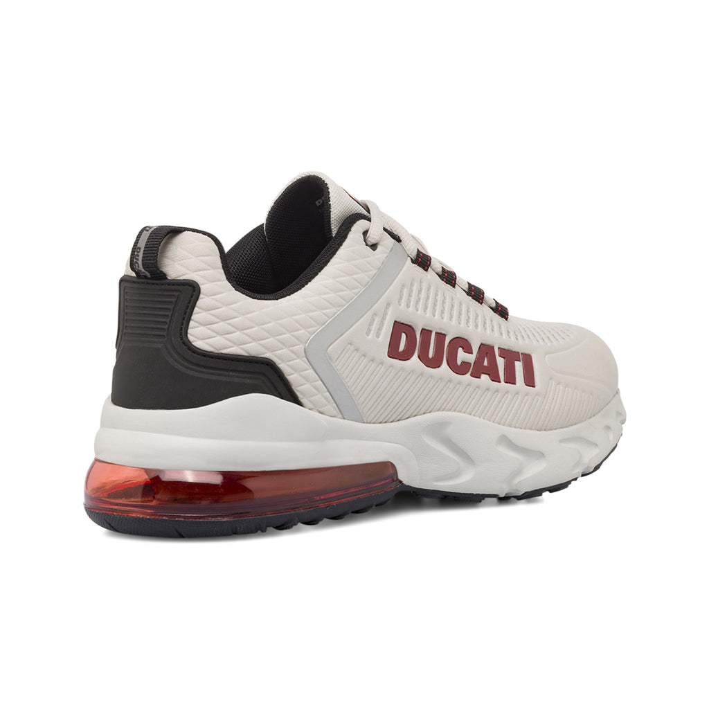 Sneakers da Uomo Bianche con Maxi Logo Rosso Ducati