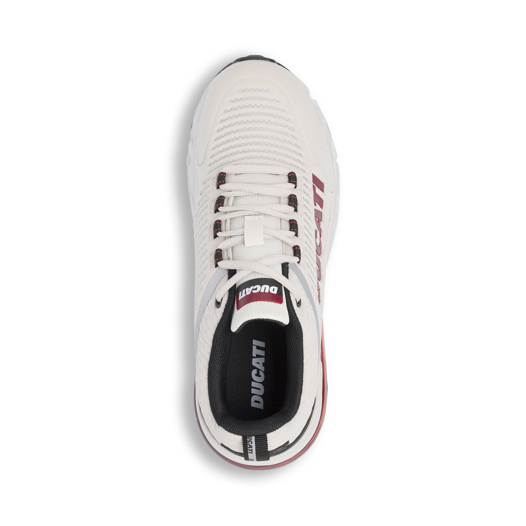 Sneakers da Uomo Bianche con Maxi Logo Rosso Ducati
