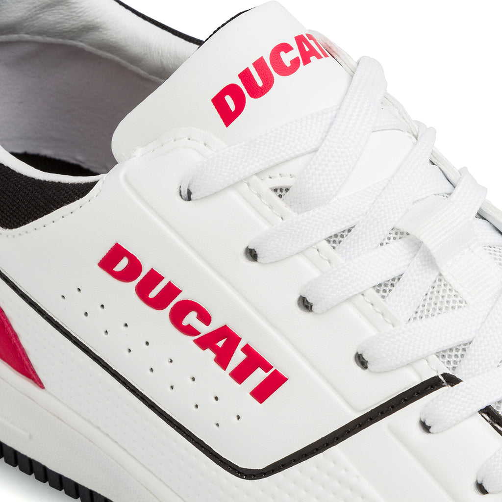 Sneakers bianche,rosse e nere da uomo Ducati Barsaba 4
