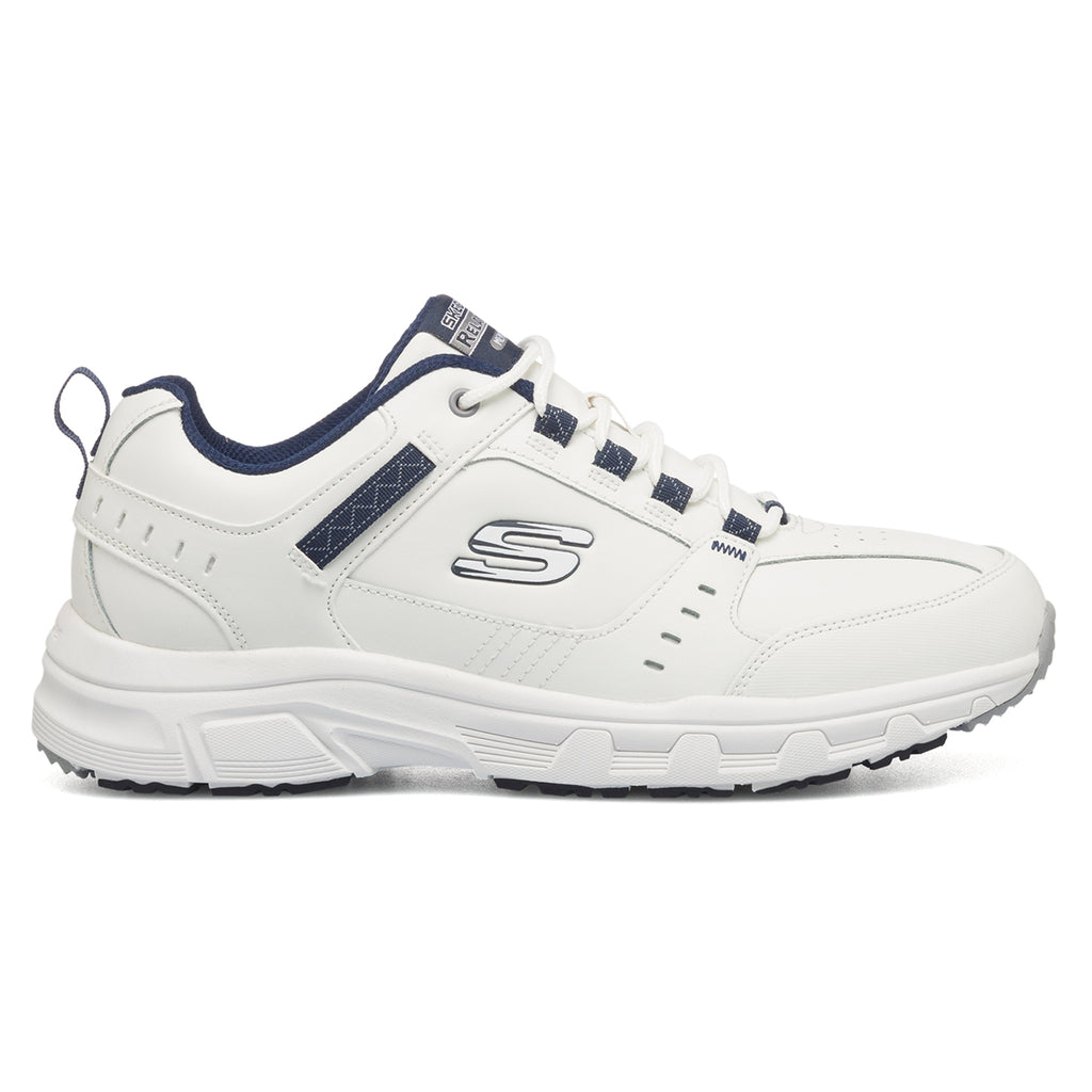 Scarpe da ginnastica Rétro bianche da uomo con soletta Memory Foam Skechers Oak Canyon