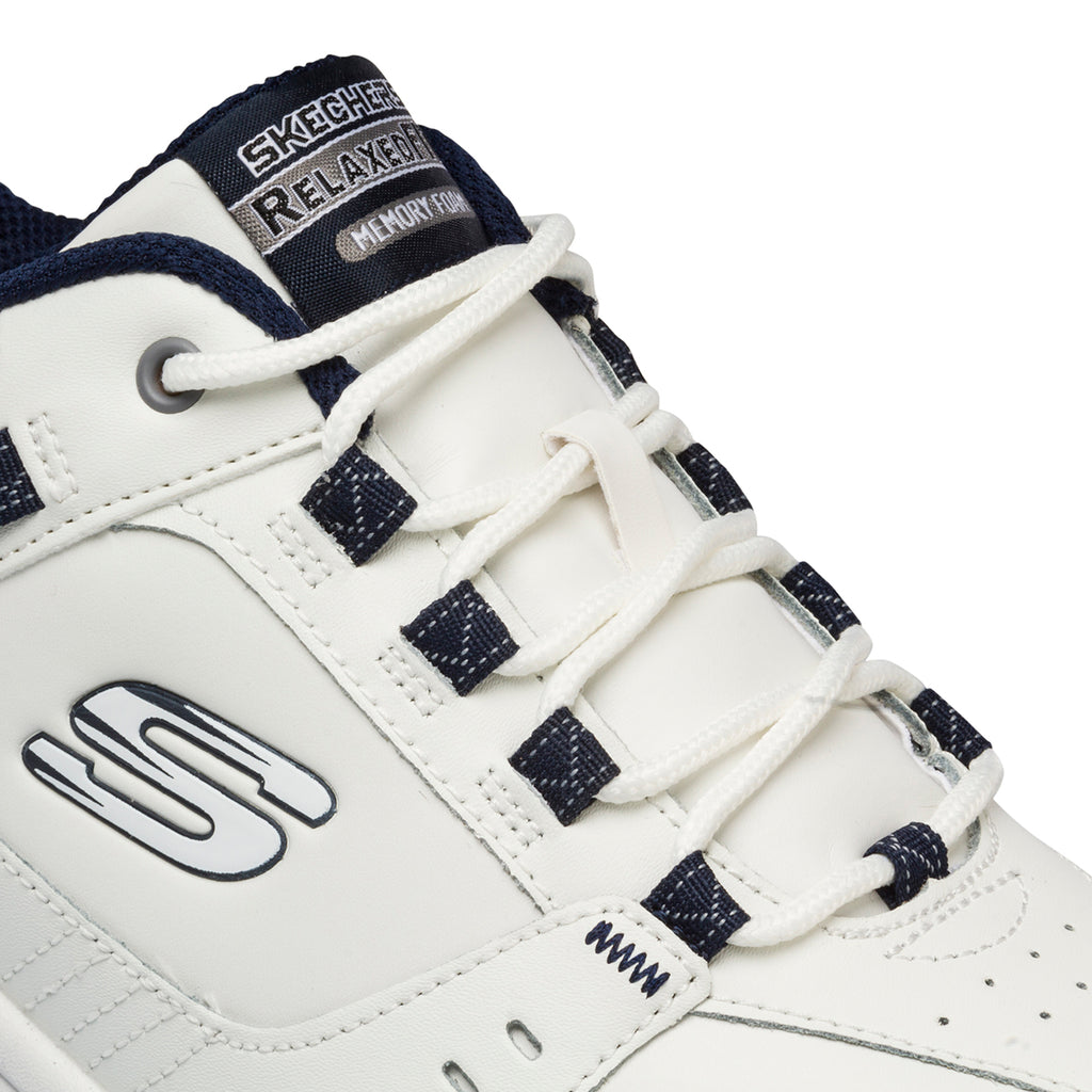 Scarpe da ginnastica Rétro bianche da uomo con soletta Memory Foam Skechers Oak Canyon