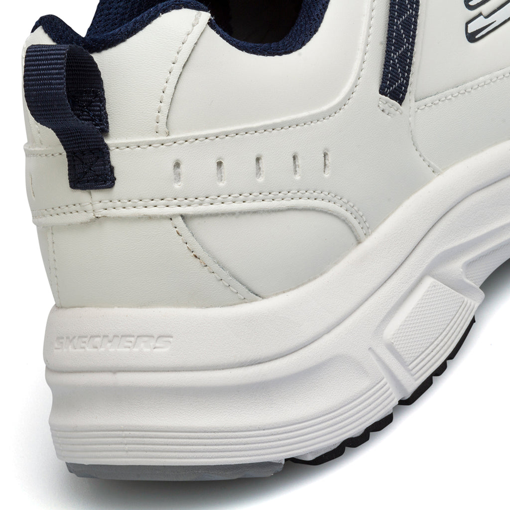 Scarpe da ginnastica Rétro bianche da uomo con soletta Memory Foam Skechers Oak Canyon