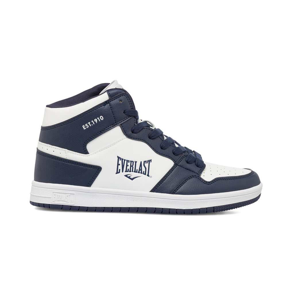 Sneakers alte da uomo bianche e blu con logo Everlast