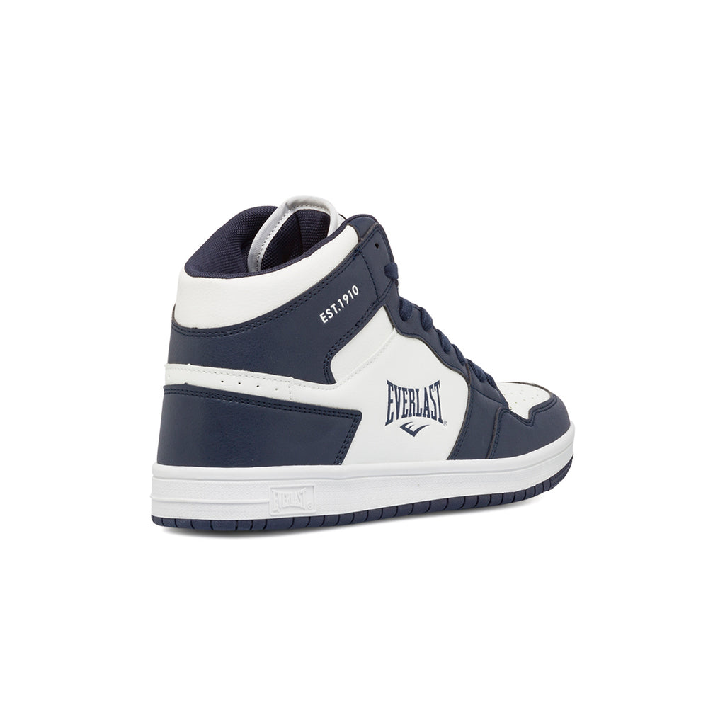 Sneakers alte da uomo bianche e blu con logo Everlast