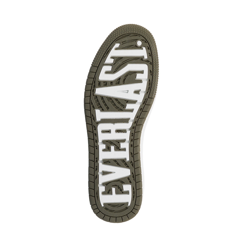 Sneakers alte da uomo bianche e verde militare con logo Everlast