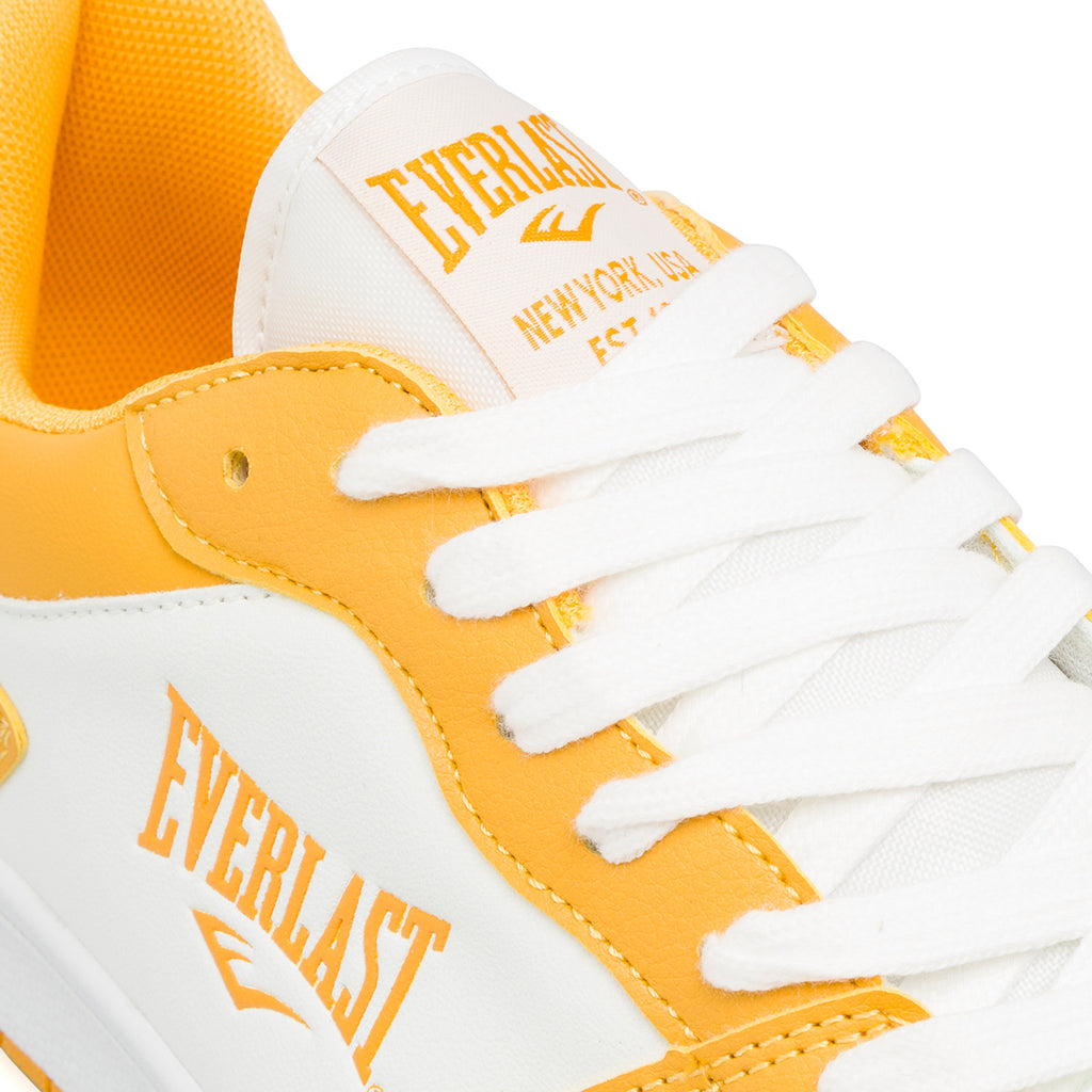 Sneakers da uomo bianche e gialle con logo Everlast
