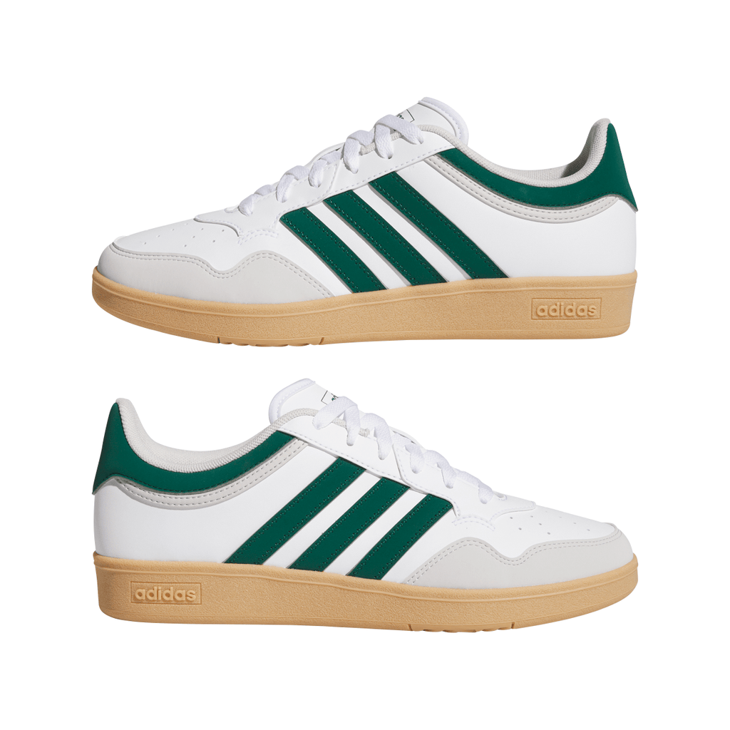 Sneakers bianche e con inserti verdi da Uomo adidas Hoops 4.0