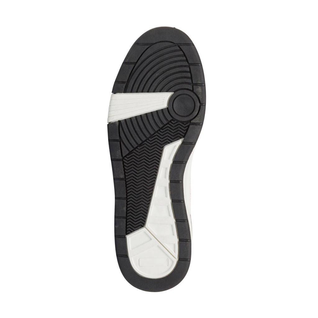 Sneakers bianche e nere da Uomo con inserti rossi e logo Ducati