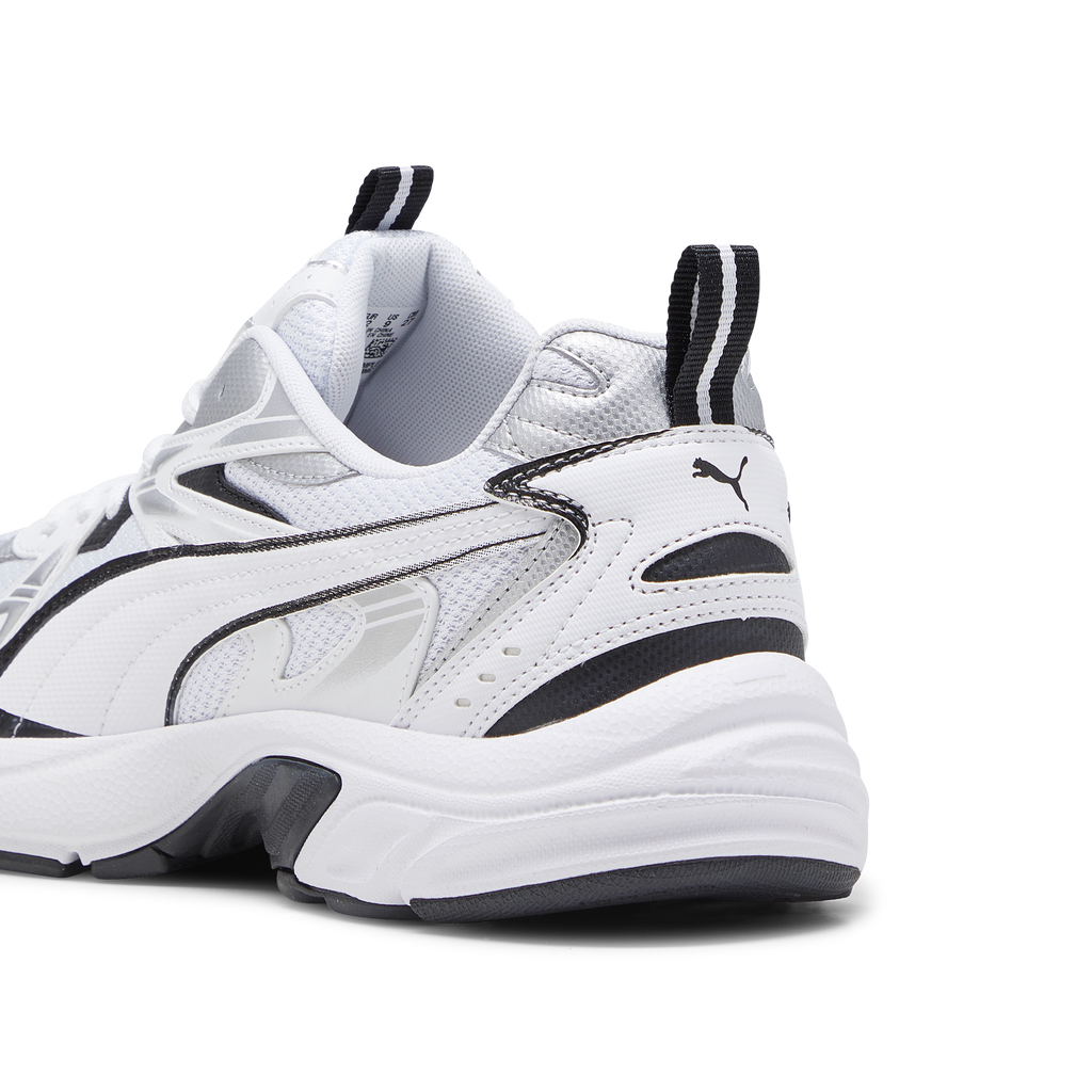 Sneakers Rétro bianche da uomo con dettagli argento e neri Puma Milenio Tech