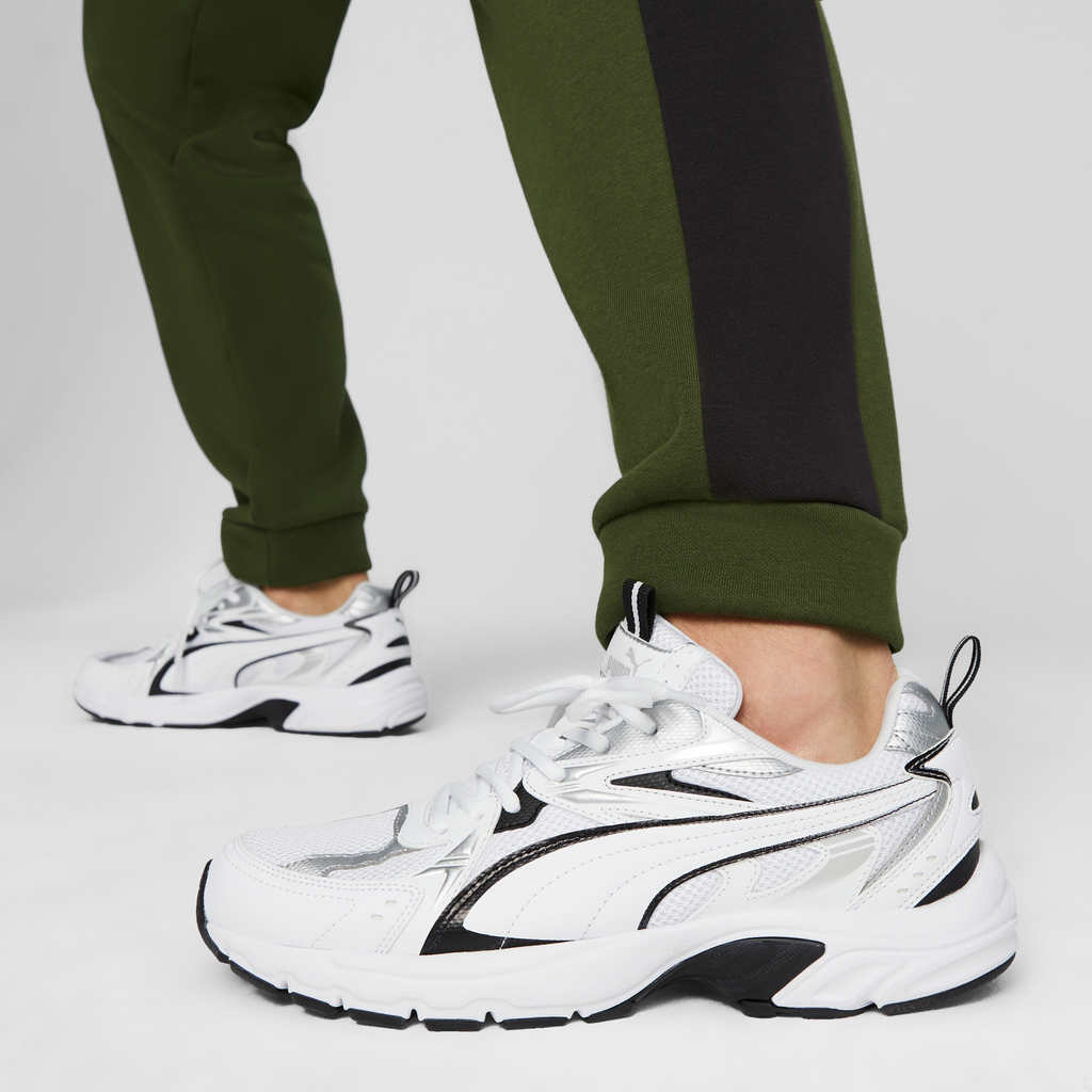 Sneakers Rétro bianche da uomo con dettagli argento e neri Puma Milenio Tech