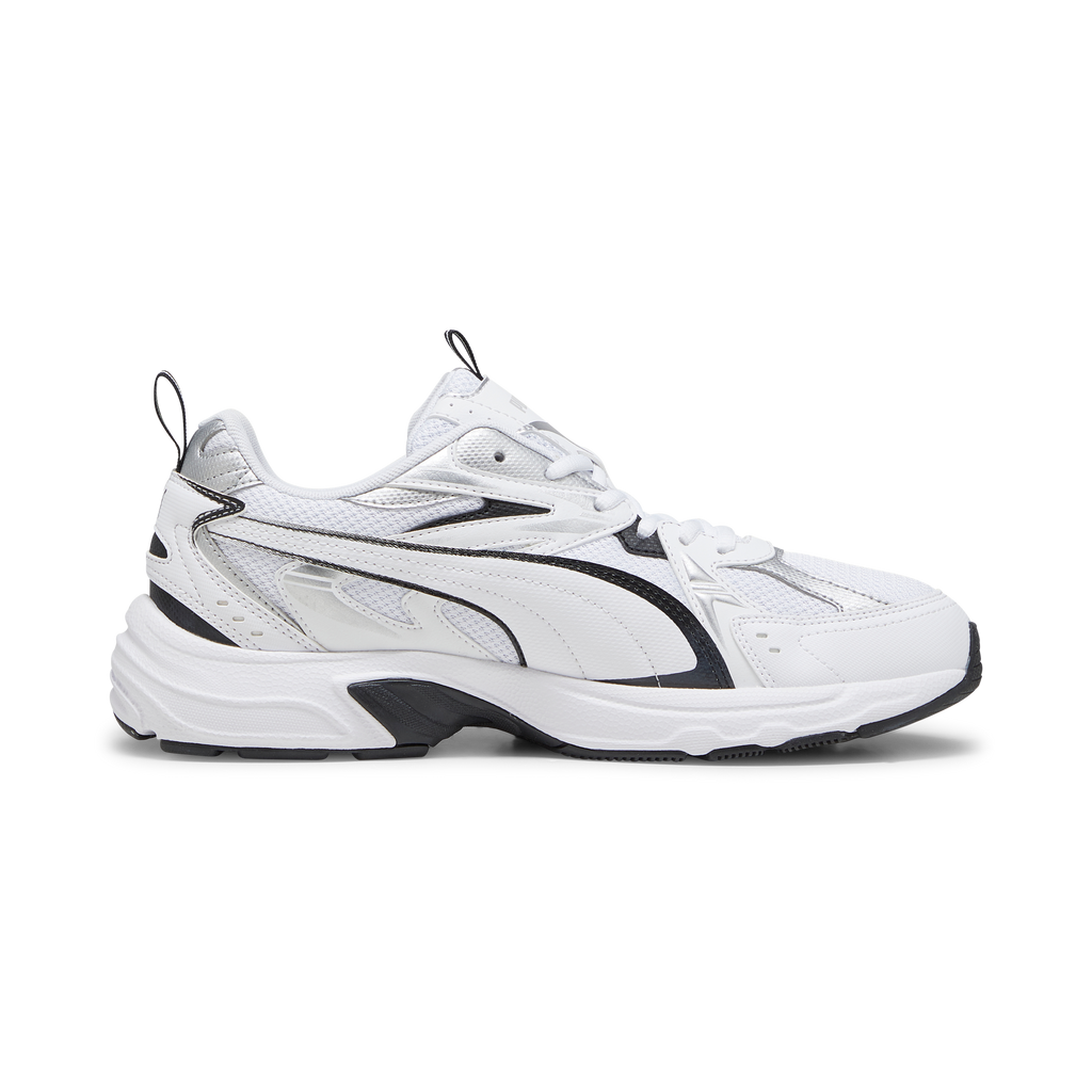 Sneakers Rétro bianche da uomo con dettagli argento e neri Puma Milenio Tech