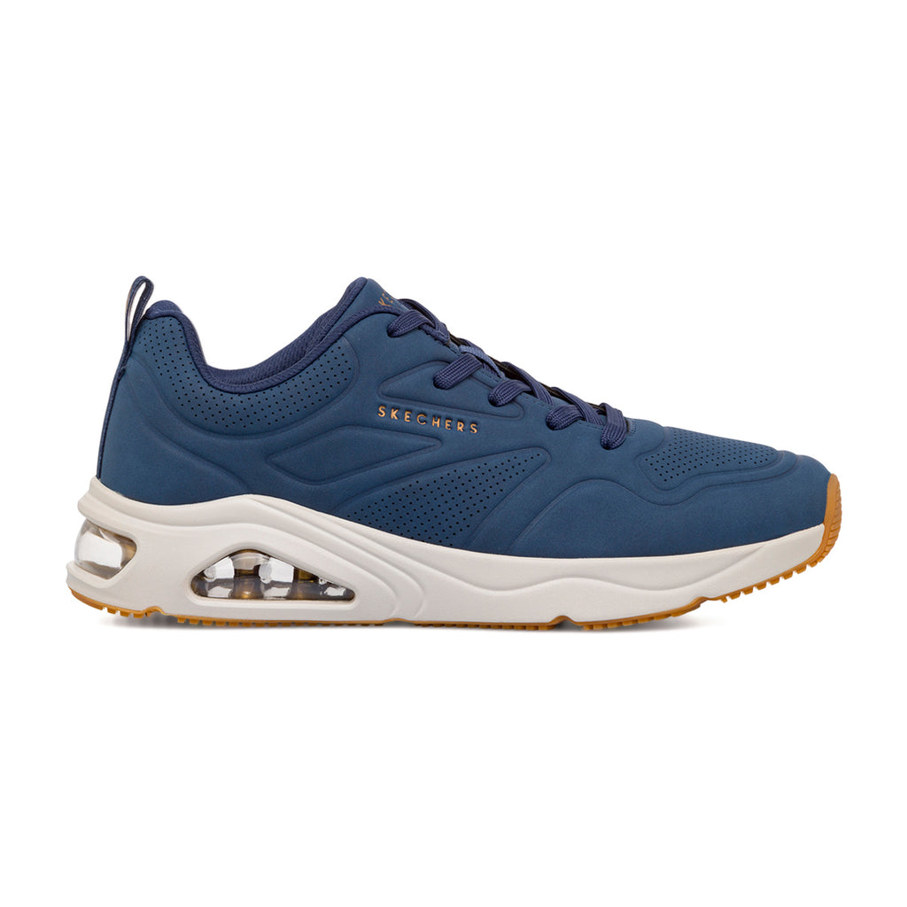 Sneakers blu navy da uomo con Memory Foam e suola ad aria Skechers Tres-Air Uno