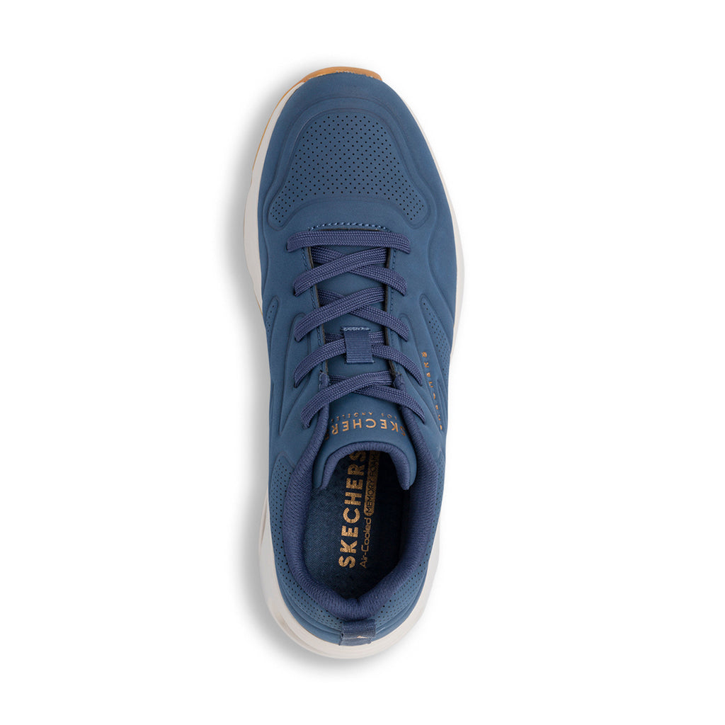 Sneakers blu navy da uomo con Memory Foam e suola ad aria Skechers Tres-Air Uno