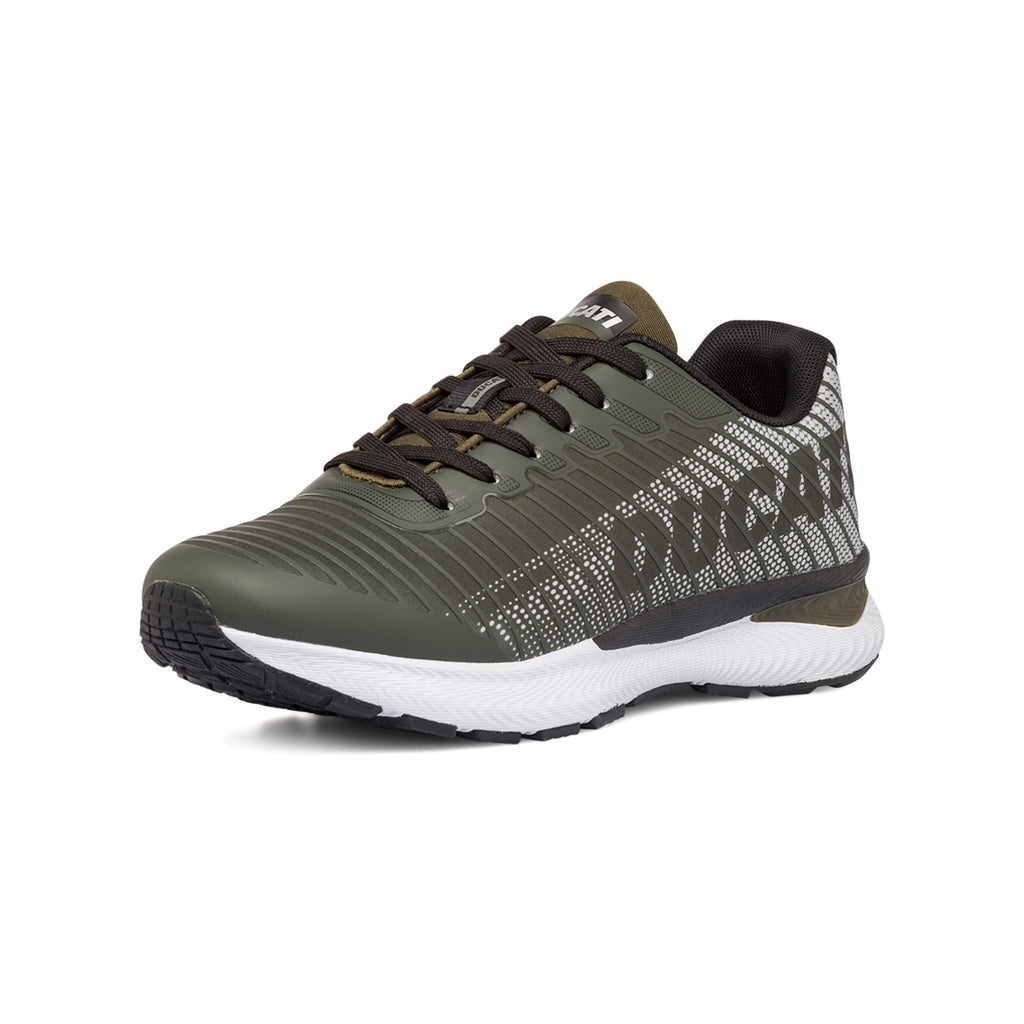 Sneakers verde militare con logo da uomo Ducati Balderico 4