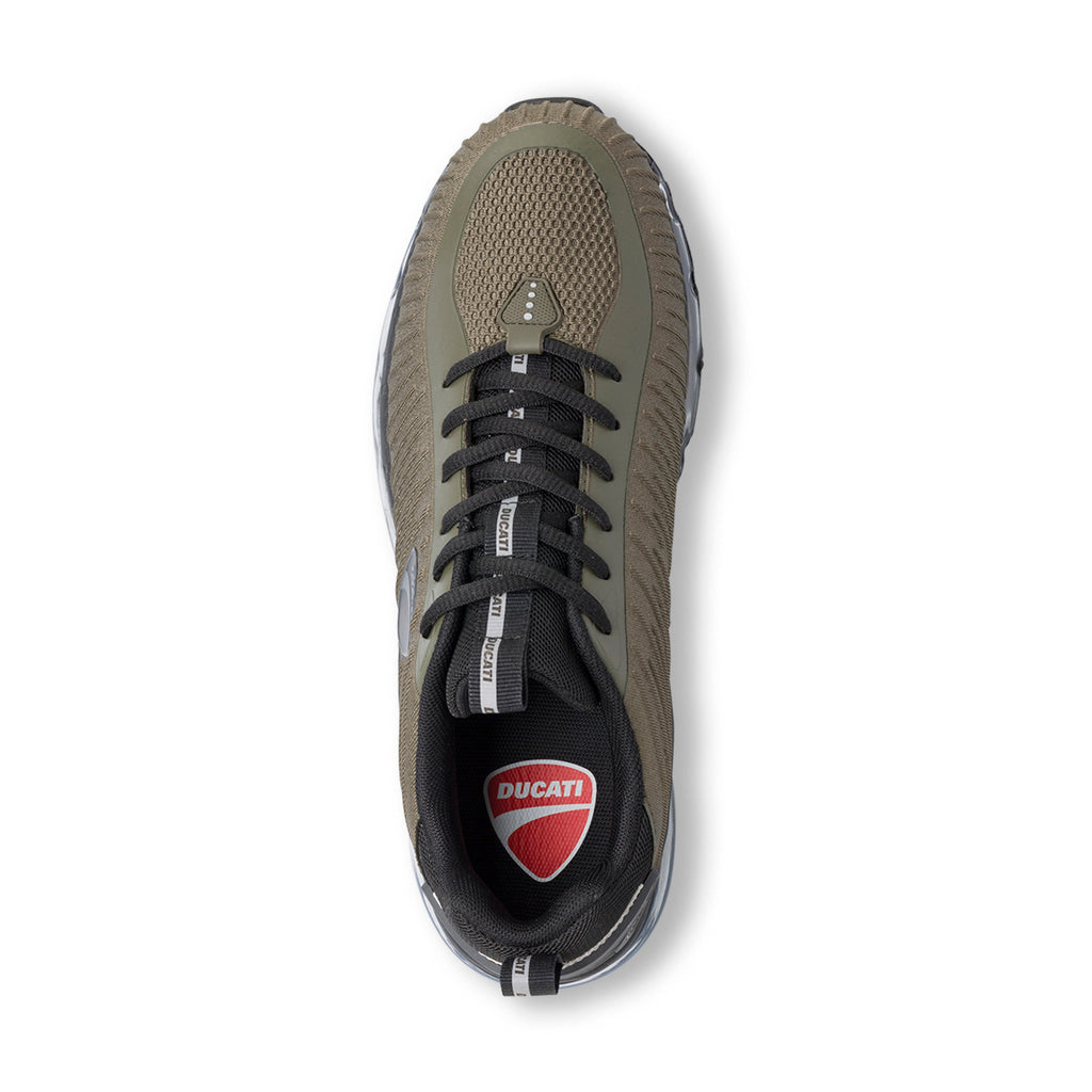 Sneakers da uomo verde militare e nere con suola ad aria Ducati Legacy Air 4