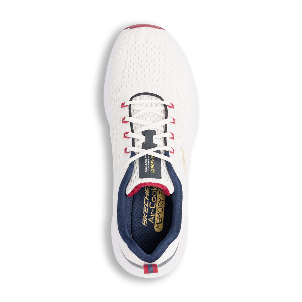 Sneakers bianche da Uomo con soletta Memory Foam Skechers Vapor Foam