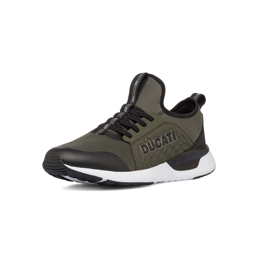 Scarpe da ginnastica verdi da Uomo con logo in contrasto laterale Ducati