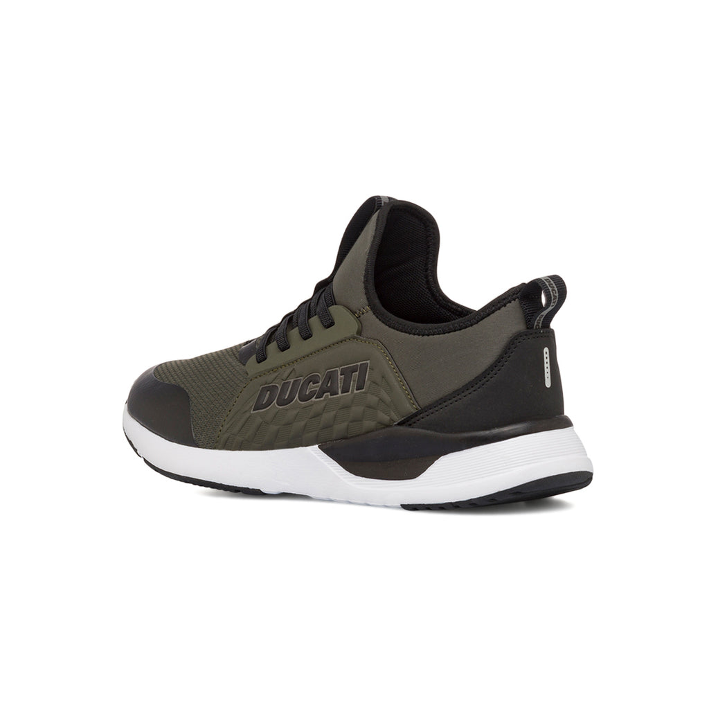 Scarpe da ginnastica verdi da Uomo con logo in contrasto laterale Ducati