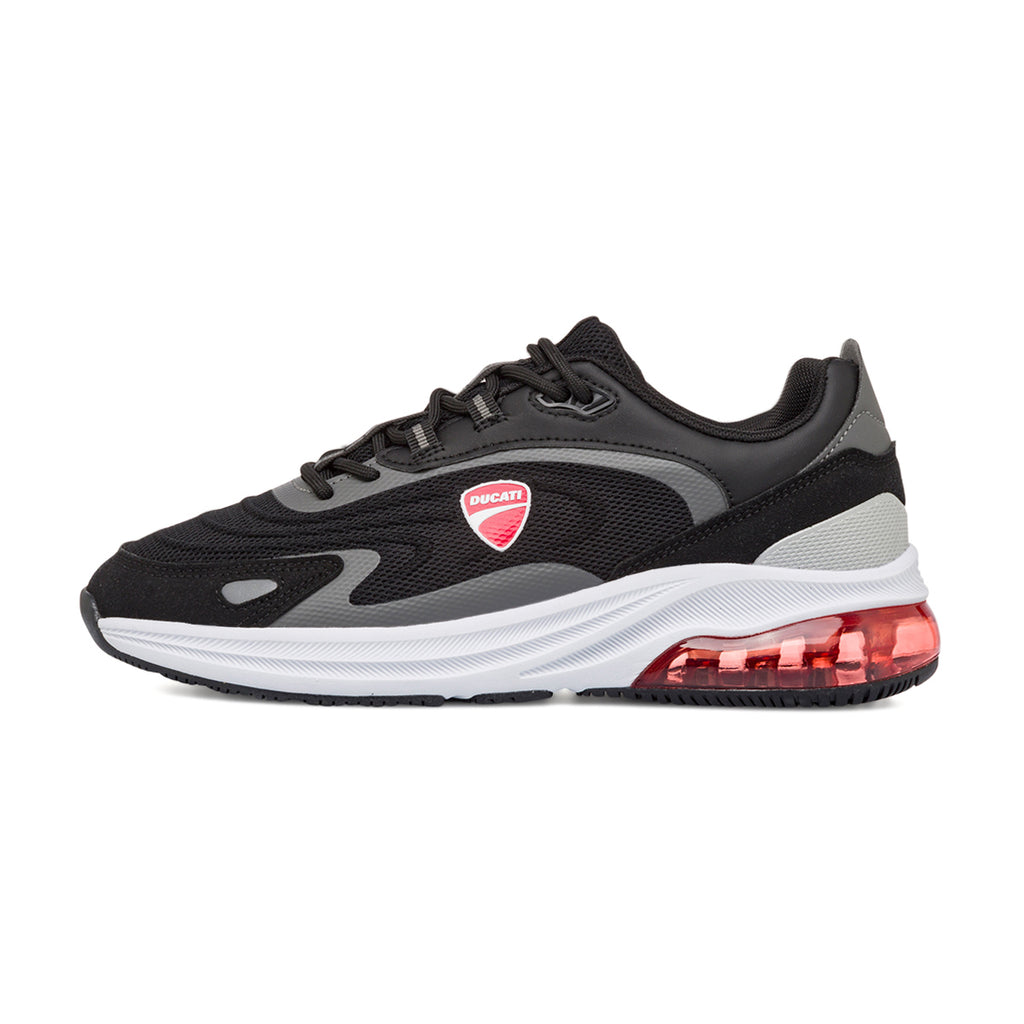 Scarpe da ginnastica nere da Uomo con logo laterale in contrasto Ducati