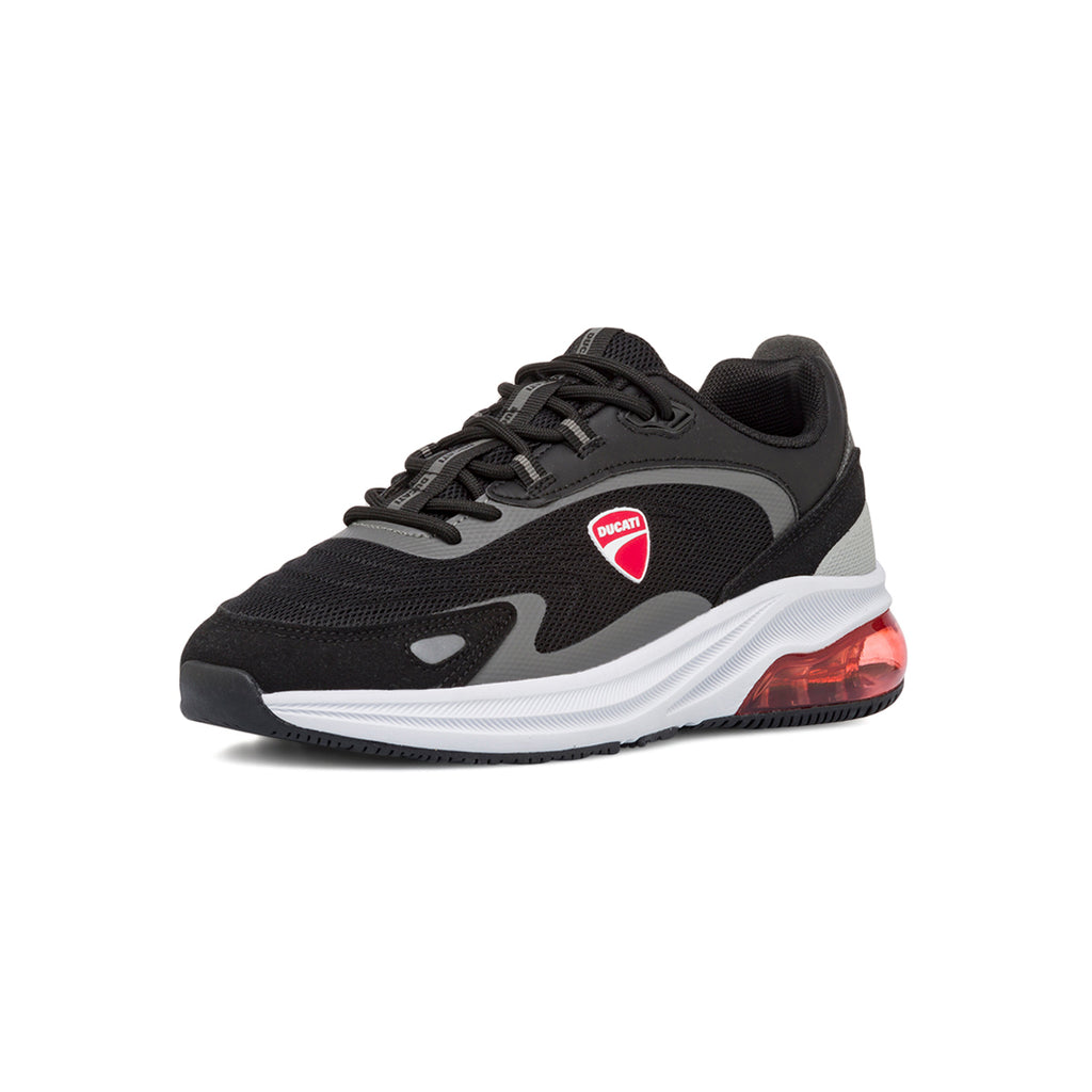 Scarpe da ginnastica nere da Uomo con logo laterale in contrasto Ducati