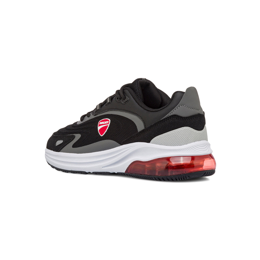 Scarpe da ginnastica nere da Uomo con logo laterale in contrasto Ducati