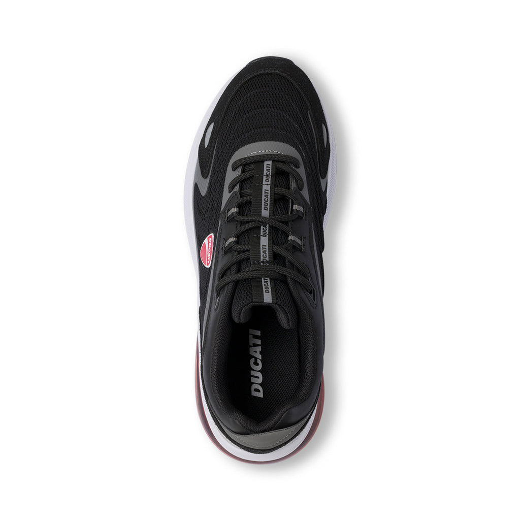 Scarpe da ginnastica nere da Uomo con logo laterale in contrasto Ducati