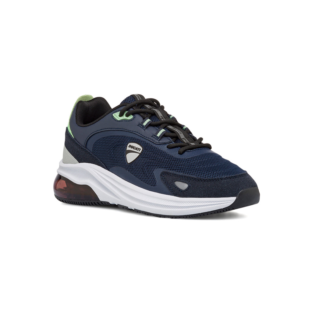 Sneakers blu navy da Uomo con inserti e log in contrasto Ducati