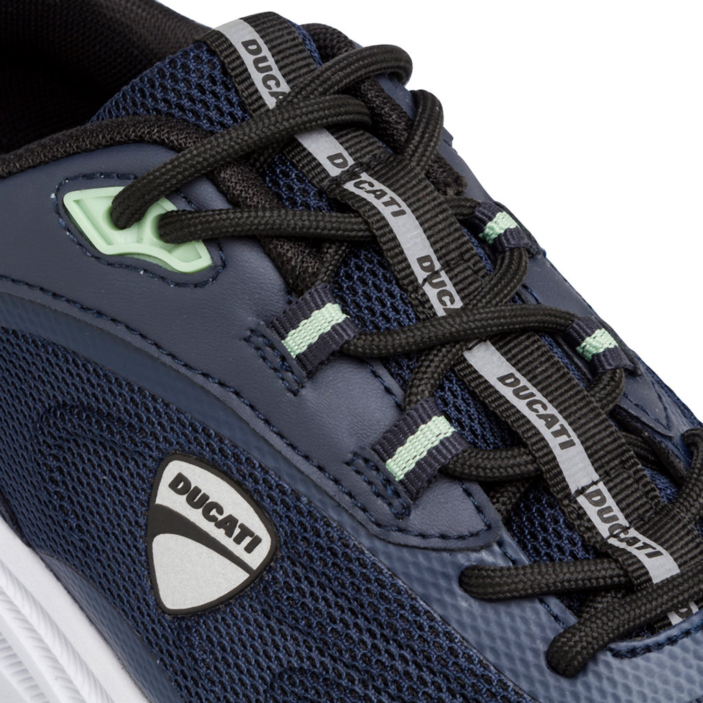 Sneakers blu navy da Uomo con inserti e log in contrasto Ducati