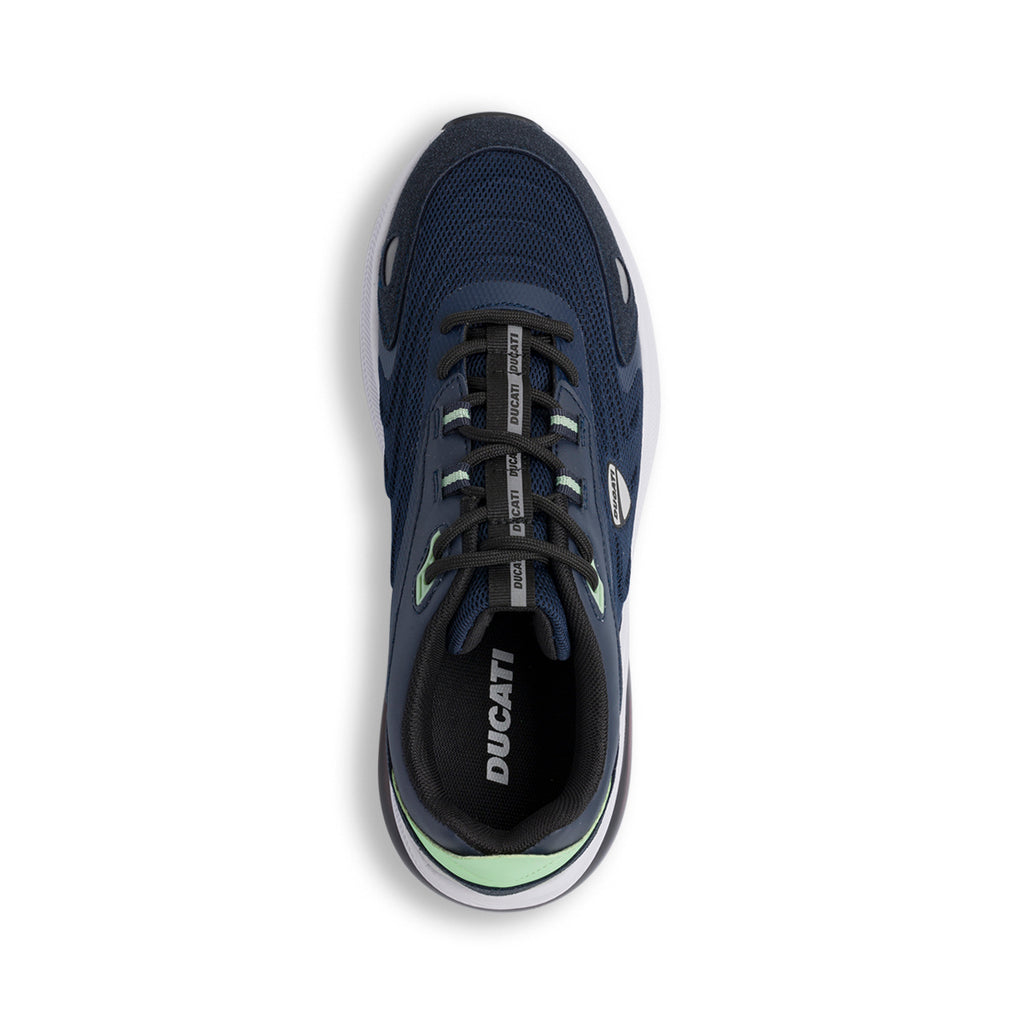 Sneakers blu navy da Uomo con inserti e log in contrasto Ducati