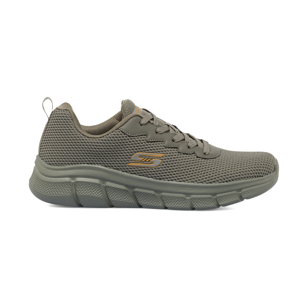 Sneakers da Uomo verde knit con suola alta Skechers