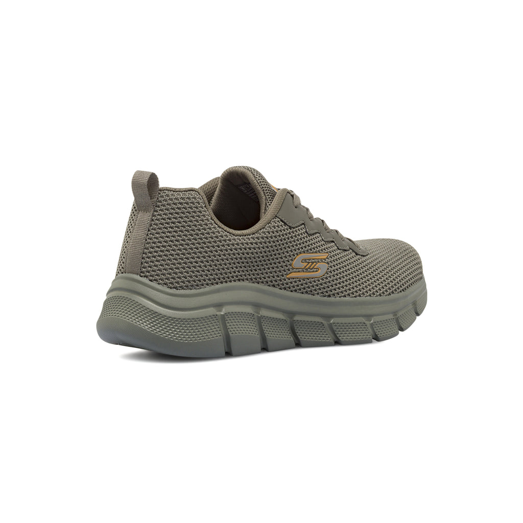 Sneakers da Uomo verde knit con suola alta Skechers