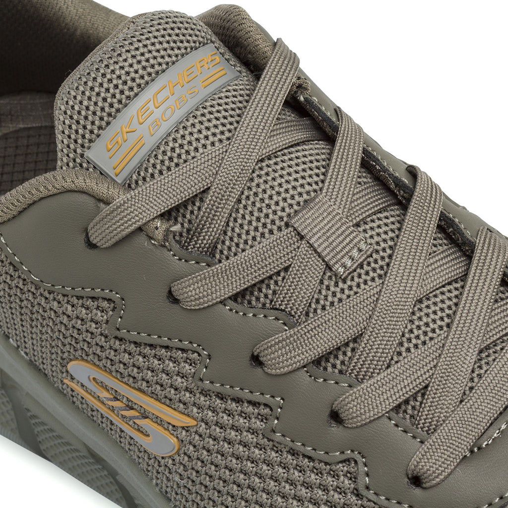 Sneakers da Uomo verde knit con suola alta Skechers