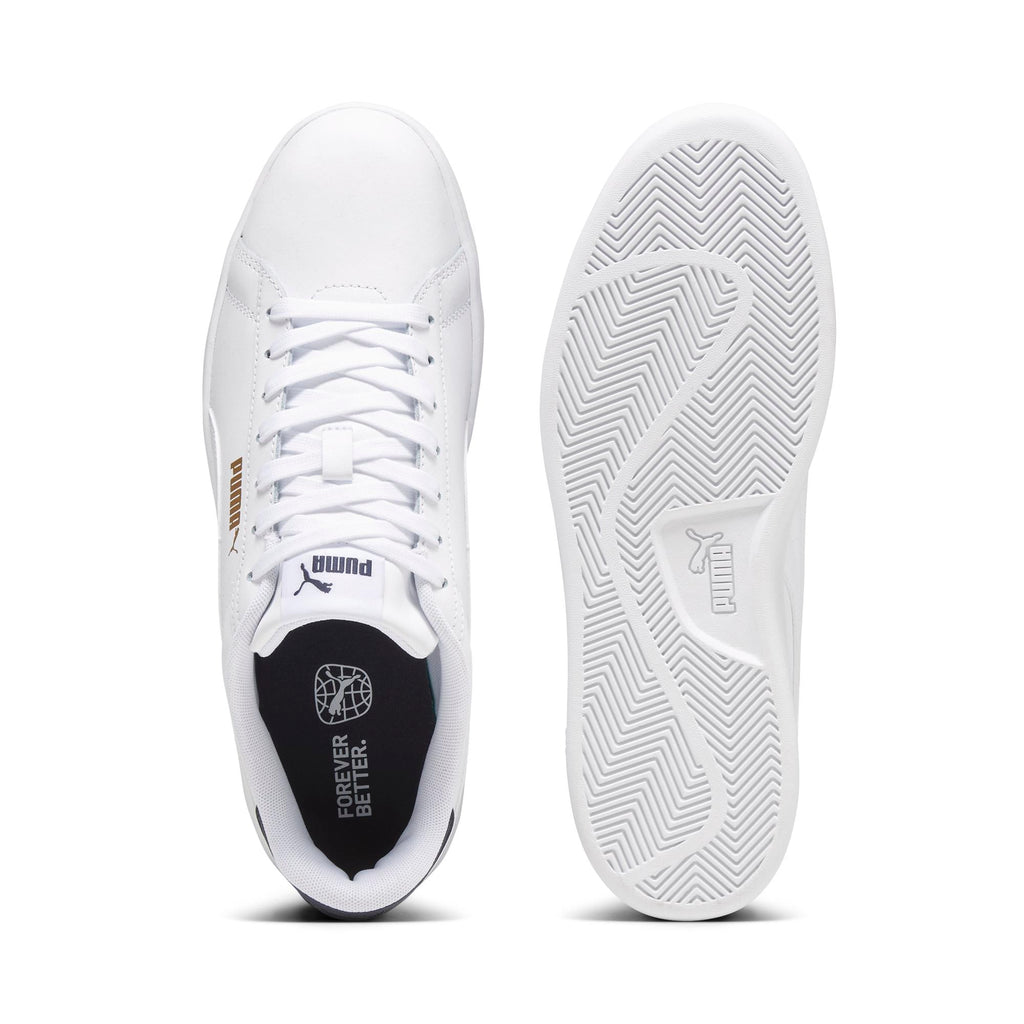 Sneakers bianche da uomo con dettagli oro e blu Puma Smash 3.0 L