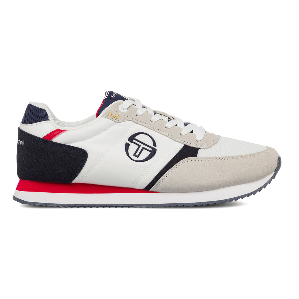Sneakers da uomo bianche con dettagli blu e rossi Sergio Tacchini Bergamo