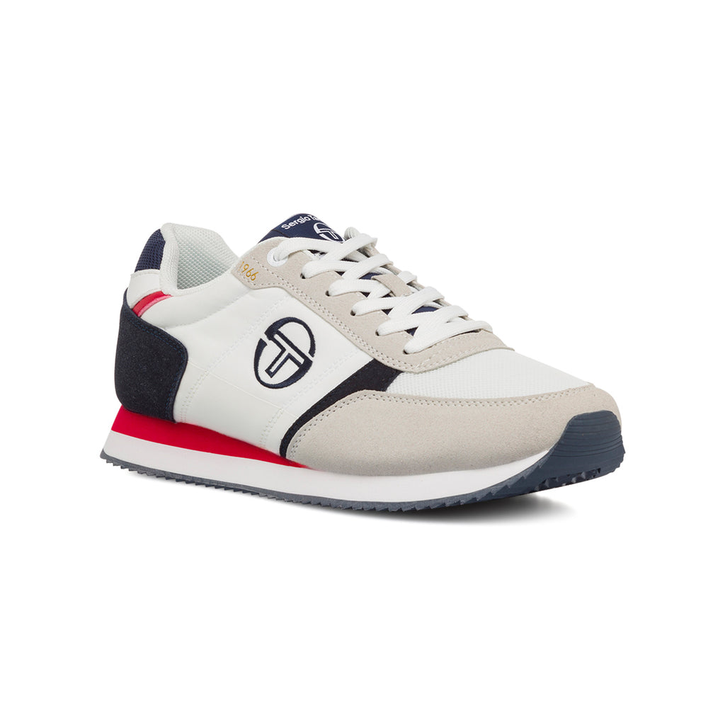 Sneakers da uomo bianche con dettagli blu e rossi Sergio Tacchini Bergamo