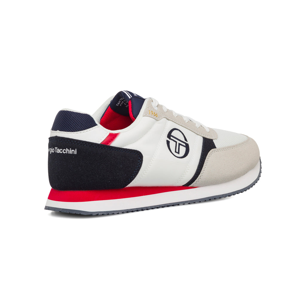 Sneakers da uomo bianche con dettagli blu e rossi Sergio Tacchini Bergamo