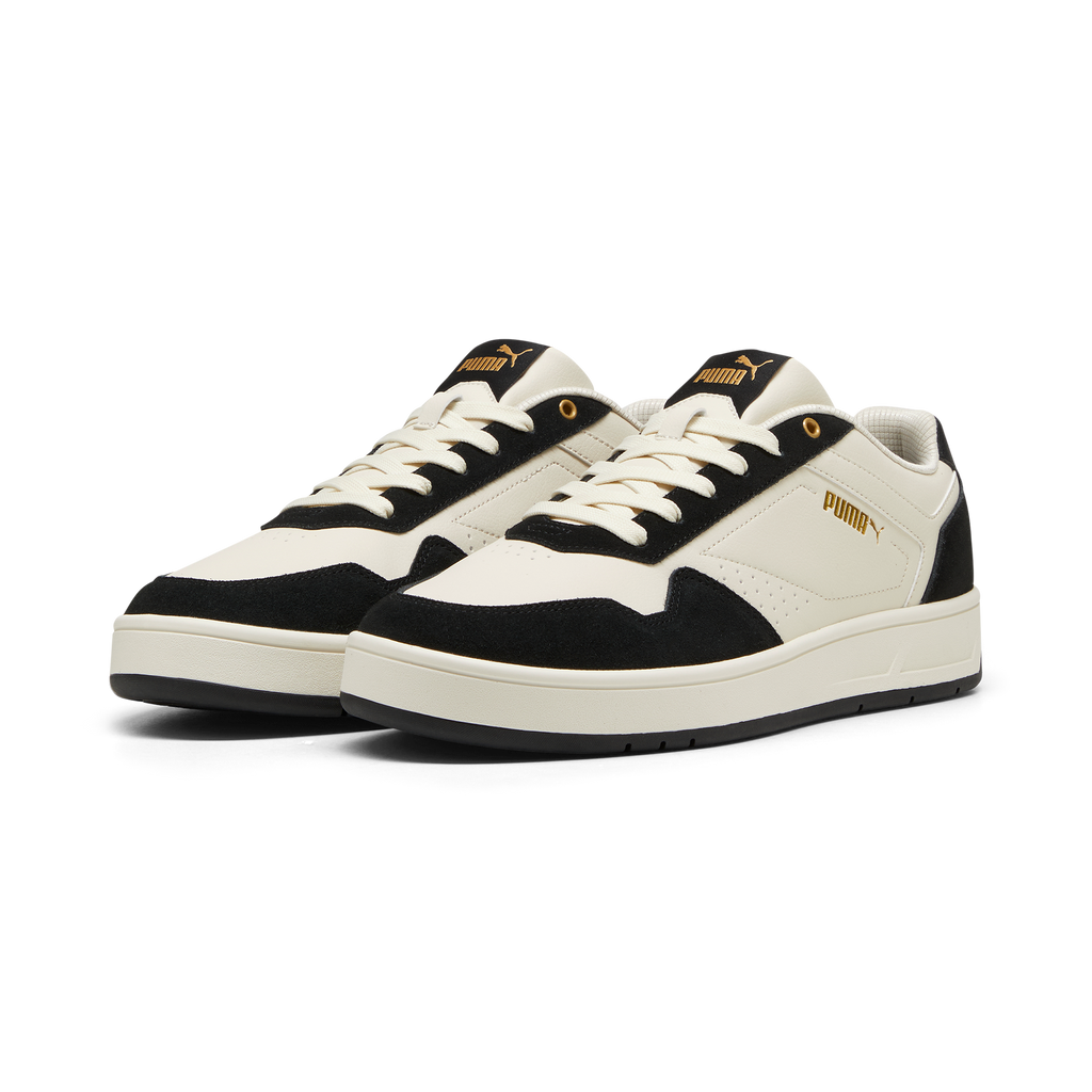 Sneakers casual da uomo bianche e nere con logo Puma Court Classic