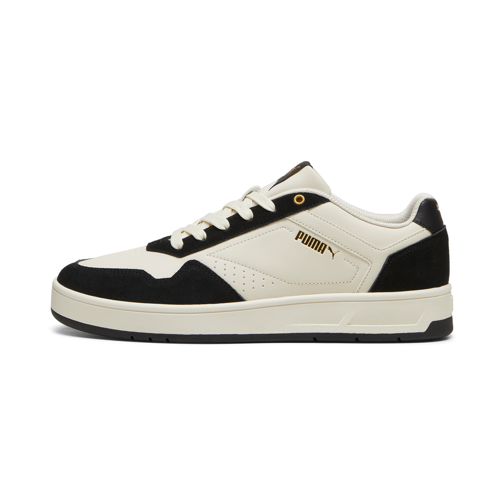 Sneakers casual da uomo bianche e nere con logo Puma Court Classic